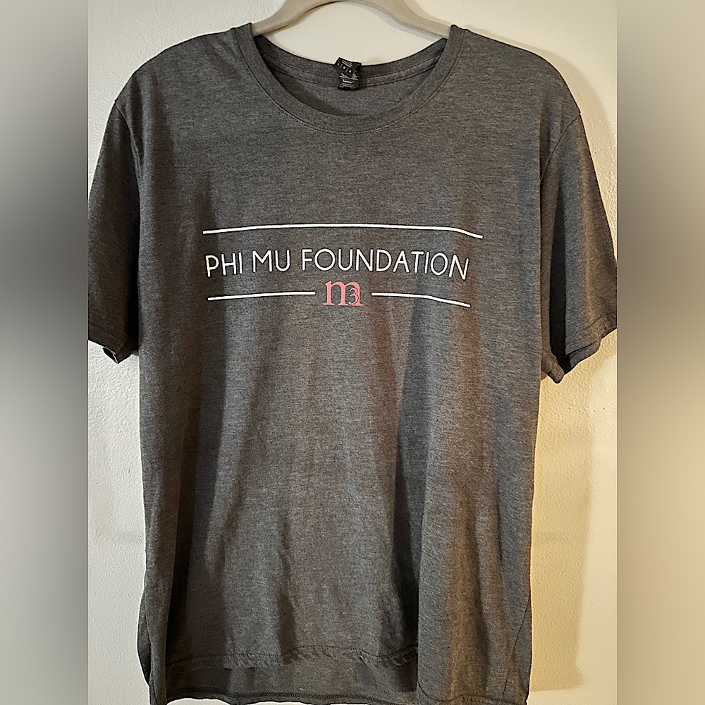 Dark Grey Phi Mu Foundation T-shirt Size L